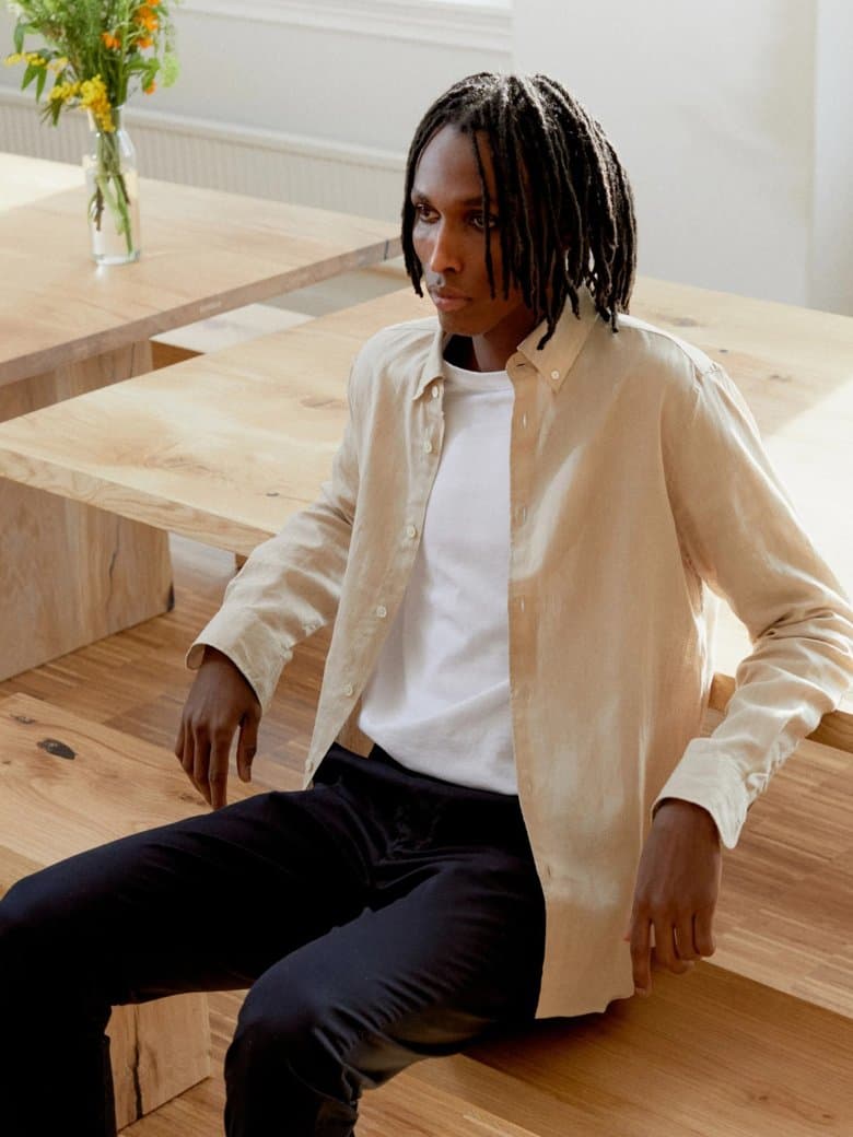 Man wearing Asket clothes